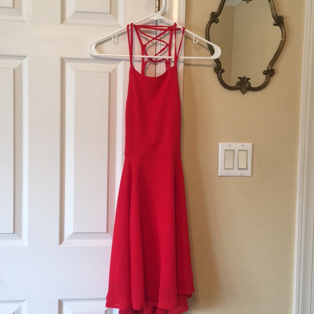 Red Lulus dress